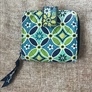 Vera Bradley Blue and Green Patterned Wallet